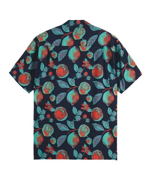 SCOTCH&SODA（スコッチアンドソーダ）の「プリントオープンカラーシャツ【171643】（シャツ/ブラウス・メンズ・オフホワイト/ネイビー・MEDIUM/LARGE/SMALL）」の3枚目の写真