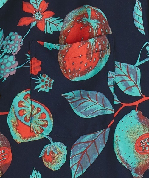 SCOTCH&SODA（スコッチアンドソーダ）の「プリントオープンカラーシャツ【171643】（シャツ/ブラウス・メンズ・オフホワイト/ネイビー・MEDIUM/LARGE/SMALL）」の7枚目の写真