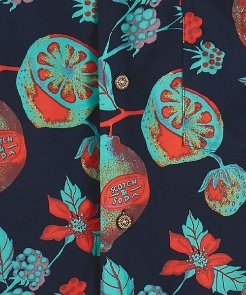 SCOTCH&SODA（スコッチアンドソーダ）の「プリントオープンカラーシャツ【171643】（シャツ/ブラウス・メンズ・オフホワイト/ネイビー・MEDIUM/LARGE/SMALL）」の10枚目の写真