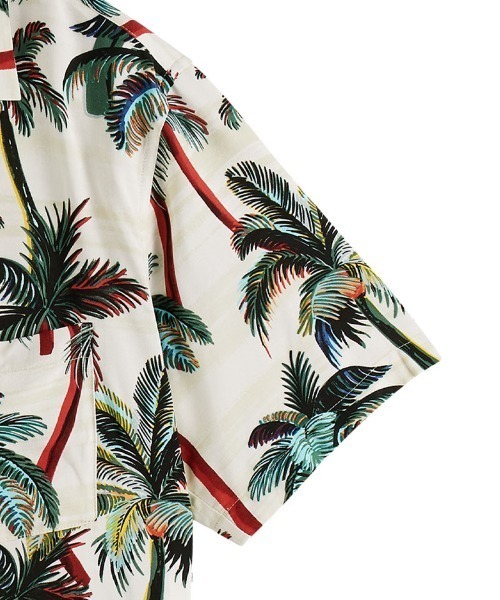 SCOTCH&SODA（スコッチアンドソーダ）の「プリントオープンカラーシャツ【171643】（シャツ/ブラウス・メンズ・オフホワイト/ネイビー・MEDIUM/LARGE/SMALL）」の6枚目の写真