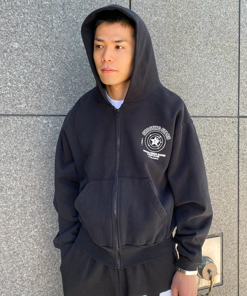 PULP/417EDIFICE(パルプフォーワンセブンエディフィス)の「【HOLIDAY / ホリデー】SHOOTING STARS ZIP HOODIE(パーカー・メンズ・ブラック・SMALL/MEDIUM/LARGE)」の10枚目の写真
