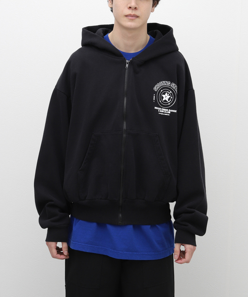 PULP/417EDIFICE(パルプフォーワンセブンエディフィス)の「【HOLIDAY / ホリデー】SHOOTING STARS ZIP HOODIE(パーカー・メンズ・ブラック・SMALL/MEDIUM/LARGE)」の20枚目の写真