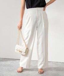 NOLLEY’S | 《セットアップ対応》ウォッシャブル麻調タックワイドパンツ(その他パンツ)