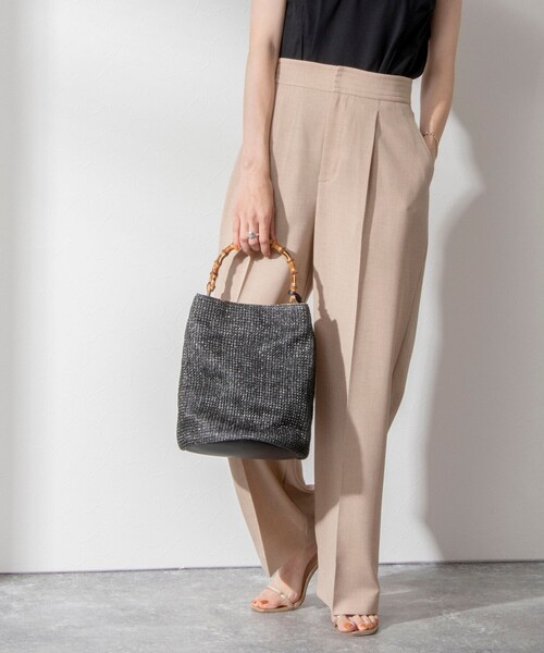 NOLLEY’S（ノーリーズ）の「《セットアップ対応》ウォッシャブル麻調タックワイドパンツ（その他パンツ・レディース・キナリ/ベージュ/ネイビー・38/36）」の22枚目の写真