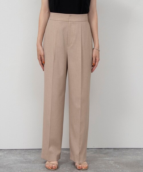 NOLLEY’S（ノーリーズ）の「《セットアップ対応》ウォッシャブル麻調タックワイドパンツ（その他パンツ・レディース・キナリ/ベージュ/ネイビー・38/36）」の16枚目の写真