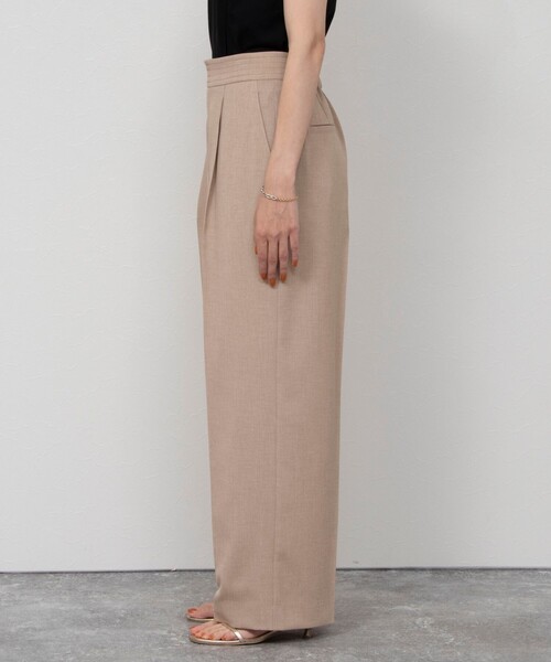NOLLEY’S（ノーリーズ）の「《セットアップ対応》ウォッシャブル麻調タックワイドパンツ（その他パンツ・レディース・キナリ/ベージュ/ネイビー・38/36）」の15枚目の写真