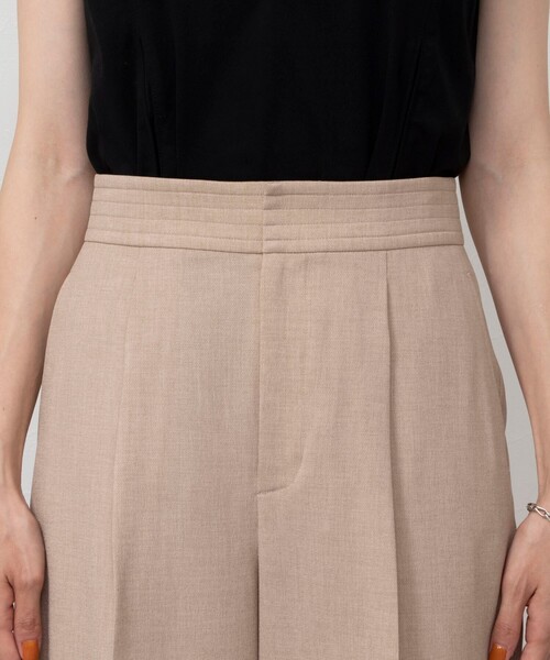NOLLEY’S（ノーリーズ）の「《セットアップ対応》ウォッシャブル麻調タックワイドパンツ（その他パンツ・レディース・キナリ/ベージュ/ネイビー・38/36）」の13枚目の写真