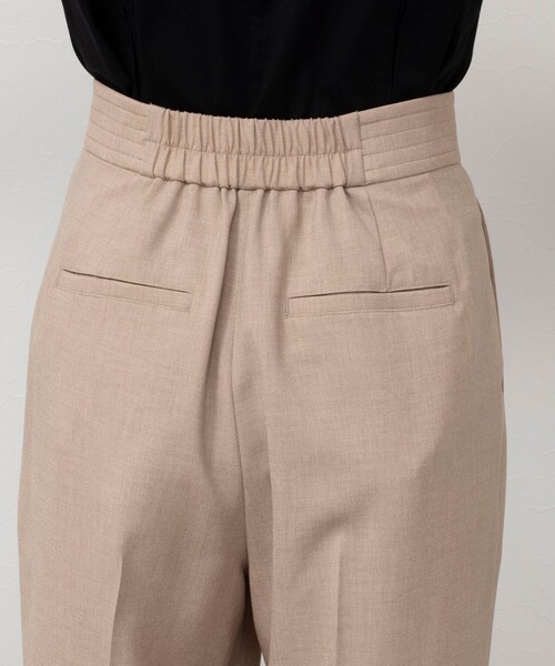 NOLLEY’S（ノーリーズ）の「《セットアップ対応》ウォッシャブル麻調タックワイドパンツ（その他パンツ・レディース・キナリ/ベージュ/ネイビー・38/36）」の11枚目の写真