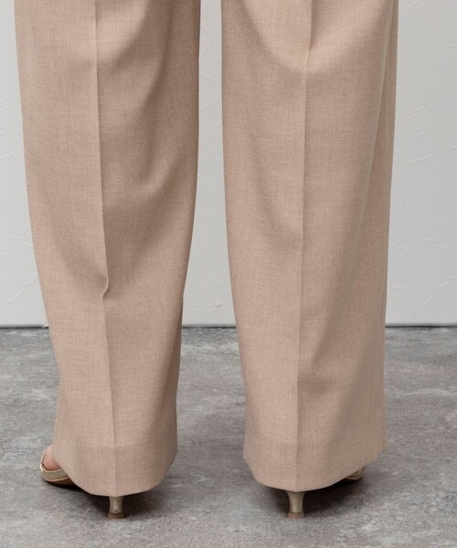 NOLLEY’S（ノーリーズ）の「《セットアップ対応》ウォッシャブル麻調タックワイドパンツ（その他パンツ・レディース・キナリ/ベージュ/ネイビー・38/36）」の10枚目の写真