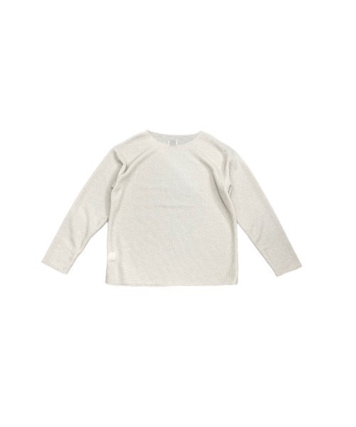 Chikashitsu +(チカシツプラス)の「【Chikashitsu +】see-through long sleeve knit / 【チカシツプラス】シースルー長袖ニット(ニット/セーター・メンズ・アイボリー/ブラック・ONE SIZE)」の13枚目の写真