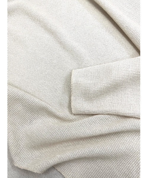 Chikashitsu +(チカシツプラス)の「【Chikashitsu +】see-through long sleeve knit / 【チカシツプラス】シースルー長袖ニット(ニット/セーター・メンズ・アイボリー/ブラック・ONE SIZE)」の14枚目の写真