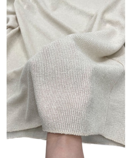 Chikashitsu +(チカシツプラス)の「【Chikashitsu +】see-through long sleeve knit / 【チカシツプラス】シースルー長袖ニット(ニット/セーター・メンズ・アイボリー/ブラック・ONE SIZE)」の15枚目の写真