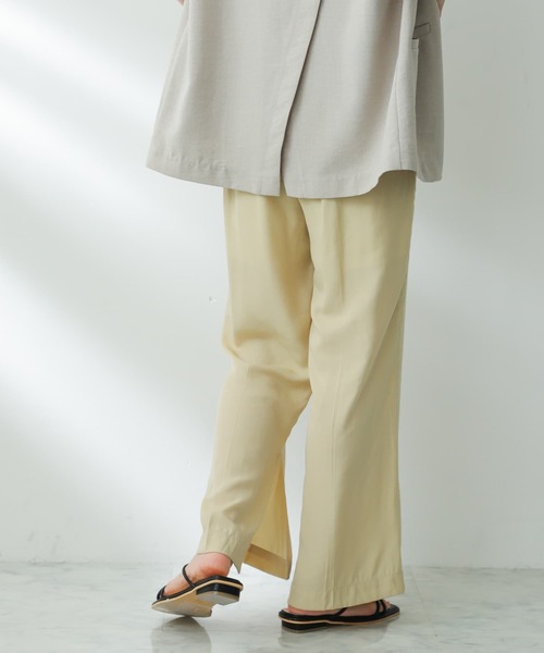 SENSE OF PLACE by URBAN RESEARCH（センスオブプレイスバイアーバンリサーチ）の「インスリットイージーパンツ（その他パンツ・レディース・オレンジ/チャコールグレー/ベージュ・SMALL/MEDIUM）」の8枚目の写真