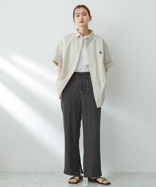 SENSE OF PLACE by URBAN RESEARCH（センスオブプレイスバイアーバンリサーチ）の「インスリットイージーパンツ（その他パンツ・レディース・オレンジ/チャコールグレー/ベージュ・SMALL/MEDIUM）」の13枚目の写真