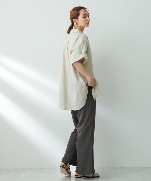 SENSE OF PLACE by URBAN RESEARCH（センスオブプレイスバイアーバンリサーチ）の「インスリットイージーパンツ（その他パンツ・レディース・オレンジ/チャコールグレー/ベージュ・SMALL/MEDIUM）」の16枚目の写真