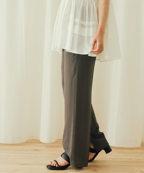 SENSE OF PLACE by URBAN RESEARCH（センスオブプレイスバイアーバンリサーチ）の「インスリットイージーパンツ（その他パンツ・レディース・オレンジ/チャコールグレー/ベージュ・SMALL/MEDIUM）」の17枚目の写真