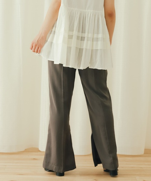 SENSE OF PLACE by URBAN RESEARCH（センスオブプレイスバイアーバンリサーチ）の「インスリットイージーパンツ（その他パンツ・レディース・オレンジ/チャコールグレー/ベージュ・SMALL/MEDIUM）」の18枚目の写真