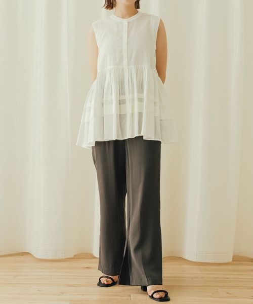 SENSE OF PLACE by URBAN RESEARCH（センスオブプレイスバイアーバンリサーチ）の「インスリットイージーパンツ（その他パンツ・レディース・オレンジ/チャコールグレー/ベージュ・SMALL/MEDIUM）」の19枚目の写真