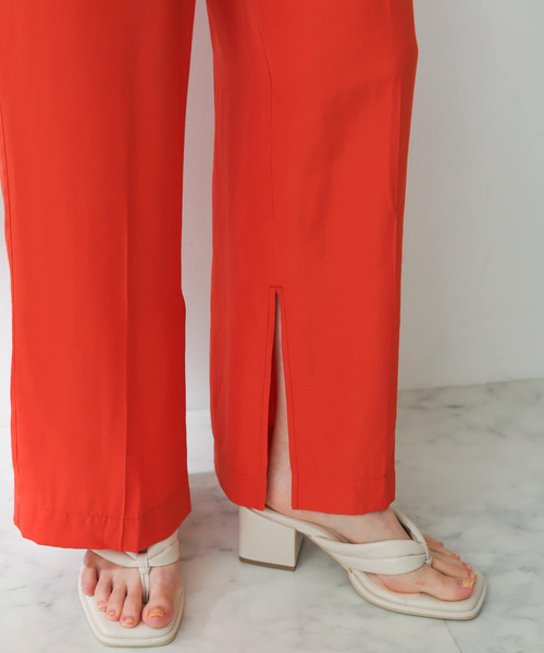 SENSE OF PLACE by URBAN RESEARCH（センスオブプレイスバイアーバンリサーチ）の「インスリットイージーパンツ（その他パンツ・レディース・オレンジ/チャコールグレー/ベージュ・SMALL/MEDIUM）」の20枚目の写真