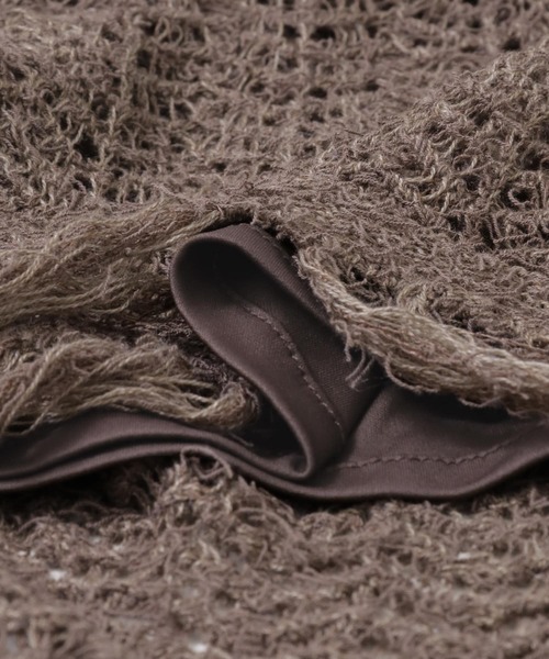 KBF(ケイビーエフ)の「フリンジ透かし編みニットスカート(スカート・レディース・ブラック/ベージュ/ブラウン・ONE)」の18枚目の写真