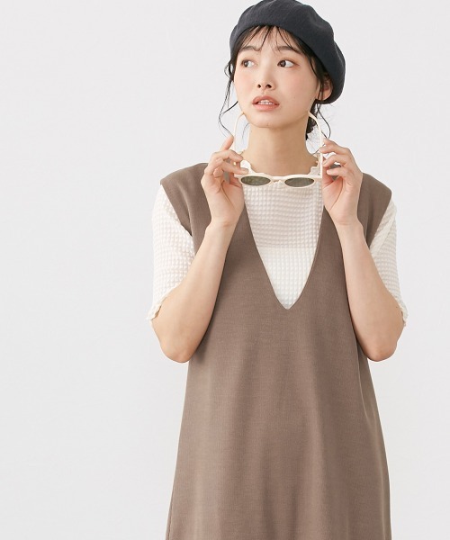 Le temps riche(ルタンリッシュ)の「ぽこぽこメロウシアーチュールトップス <Le temps riche>(Tシャツ/カットソー・レディース・ブラック/オフホワイト/ライトグリーン・L/LL/M)」の13枚目の写真