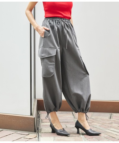 Settimissimo（セッティミッシモ）の「ボリュームイージーカーゴパンツ（カーゴパンツ・レディース・カーキ/グレー・FREE）」の2枚目の写真