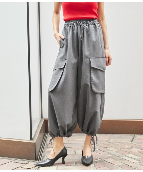 Settimissimo（セッティミッシモ）の「ボリュームイージーカーゴパンツ（カーゴパンツ・レディース・カーキ/グレー・FREE）」の3枚目の写真