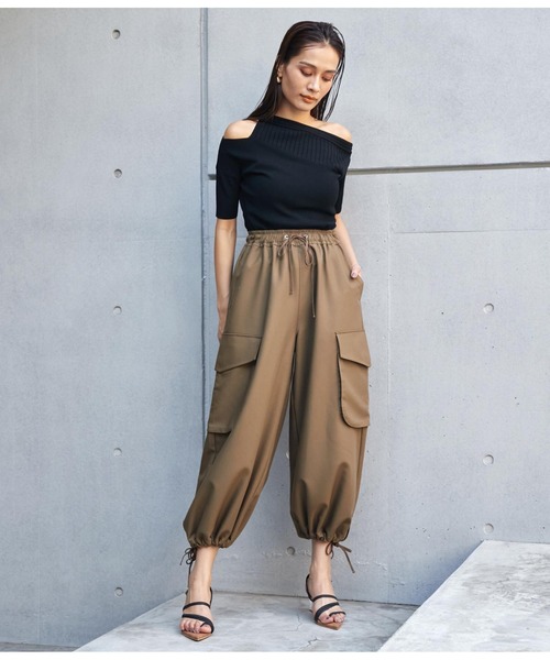 Settimissimo（セッティミッシモ）の「ボリュームイージーカーゴパンツ（カーゴパンツ・レディース・カーキ/グレー・FREE）」の9枚目の写真