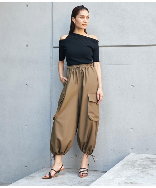 Settimissimo（セッティミッシモ）の「ボリュームイージーカーゴパンツ（カーゴパンツ・レディース・カーキ/グレー・FREE）」の12枚目の写真