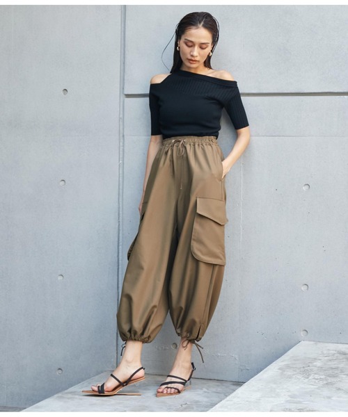 Settimissimo（セッティミッシモ）の「ボリュームイージーカーゴパンツ（カーゴパンツ・レディース・カーキ/グレー・FREE）」の13枚目の写真