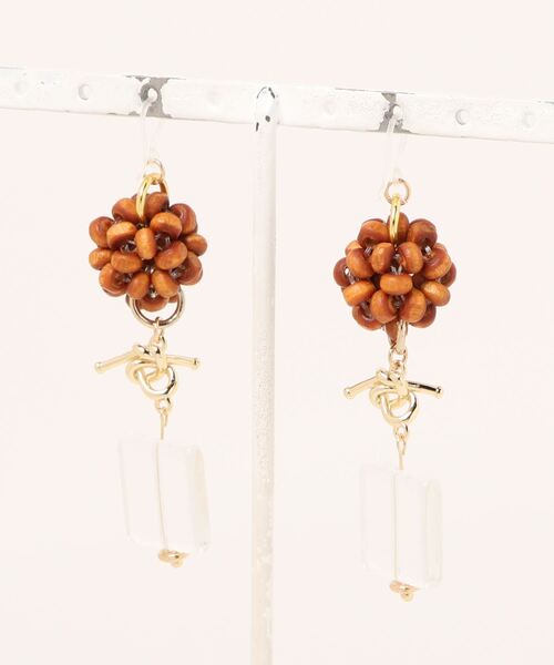 tone(トーン)の「【Astyle】tubutubuクリア樹脂ピアス(MA)(ピアス(両耳用)・レディース・ブラウン系その他・FREE)」の5枚目の写真