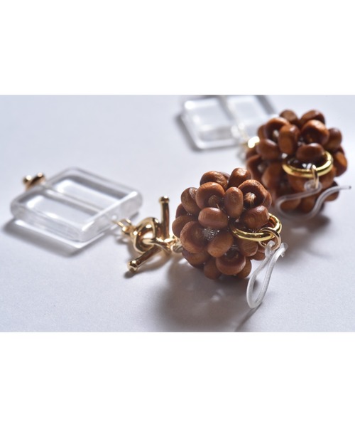 tone(トーン)の「【Astyle】tubutubuクリア樹脂ピアス(MA)(ピアス(両耳用)・レディース・ブラウン系その他・FREE)」の6枚目の写真