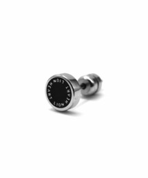 LION HEART-ライオンハート-【WEB限定】サークルコインスタッズピアス/シルバー×ブラック/サージカルステンレス316L(金属アレルギー対応)