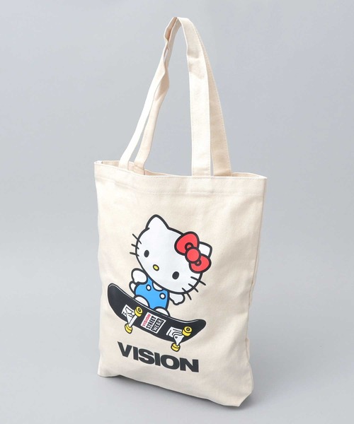 VISION STREET WEAR（ヴィジョンストリートウェア）の「サンリオ ハローキティ コラボ キャンバス トートバッグ（トートバッグ・メンズ・ホワイト系その他2/ホワイト系その他3/ホワイト系その他・FREE）」の5枚目の写真