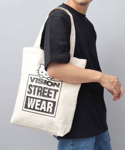 VISION STREET WEAR（ヴィジョンストリートウェア）の「サンリオ ハローキティ コラボ キャンバス トートバッグ（トートバッグ・メンズ・ホワイト系その他2/ホワイト系その他3/ホワイト系その他・FREE）」の7枚目の写真