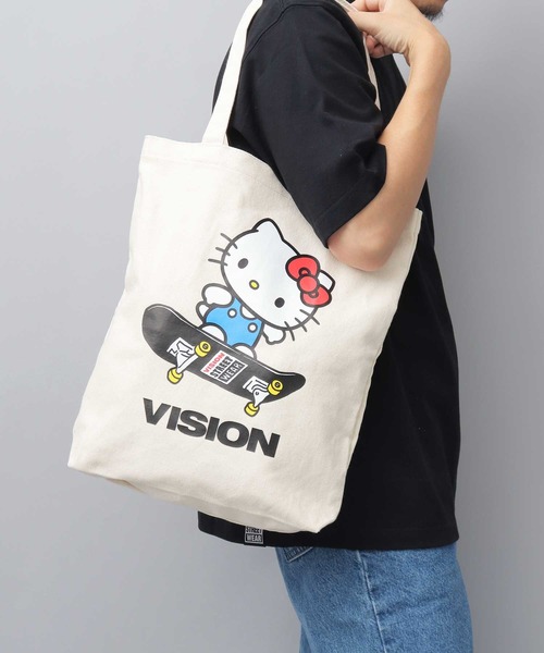 VISION STREET WEAR（ヴィジョンストリートウェア）の「サンリオ ハローキティ コラボ キャンバス トートバッグ（トートバッグ・メンズ・ホワイト系その他2/ホワイト系その他3/ホワイト系その他・FREE）」の8枚目の写真