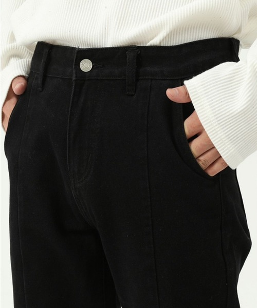 BASQUE magenta(バスクマゼンタ)の「ZIPデザインストレートパンツ(デニムパンツ・メンズ・ブラック・XL/L/M)」の19枚目の写真
