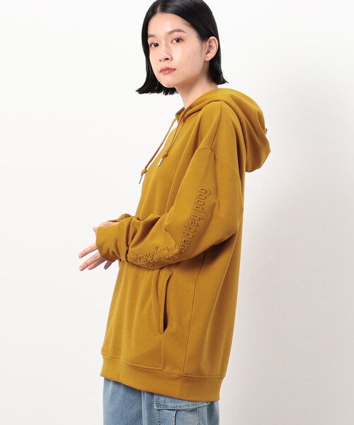 Purple&Yellow(パープルアンドイエロー)の「TRダンボールニット スリーブエンボス パーカ(パーカー・メンズ・マスタード/ブラック/カーキ/マルチ・SMALL/MEDIUM/LARGE/X-LARGE)」の22枚目の写真