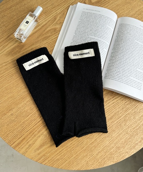 CLEA（クレア）の「メランジニットアームウォーマー（アームカバー・レディース・ブラック/ライトブルー/グリーン/モカ・FREE）」の6枚目の写真