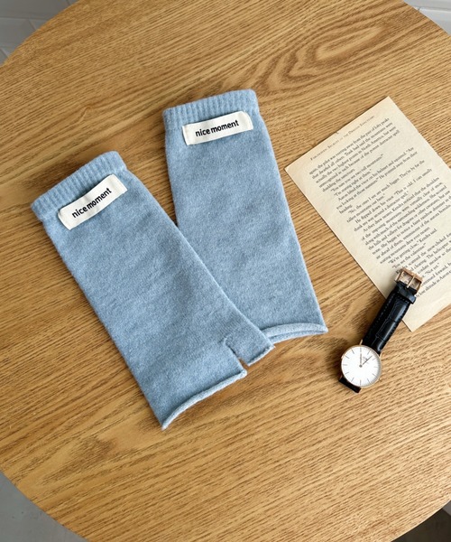 CLEA（クレア）の「メランジニットアームウォーマー（アームカバー・レディース・ブラック/ライトブルー/グリーン/モカ・FREE）」の15枚目の写真