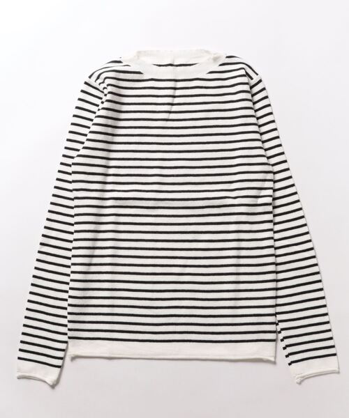 aimoha（アイモハ）の「ハイネック　ボーダーニットトップス（ニット/セーター・レディース・ブラック系その他/ブルー系その他/ブラック系その他2/ブルー系その他2/キャメル/ホワイト系その他・MEDIUM/X-LARGE/LARGE）」の22枚目の写真