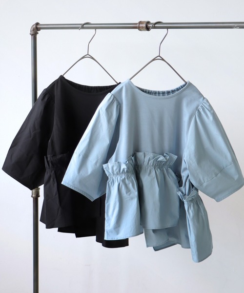 antiqua（アンティカ）の「ドッキングフレアギャザートップス（Tシャツ/カットソー・キッズ・ブルー/ブラック・160/140/150/130）」の18枚目の写真