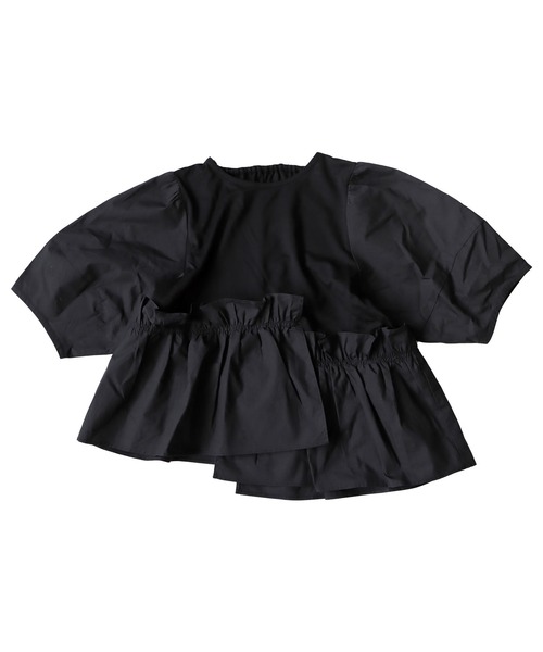 antiqua（アンティカ）の「ドッキングフレアギャザートップス（Tシャツ/カットソー・キッズ・ブルー/ブラック・160/140/150/130）」の20枚目の写真