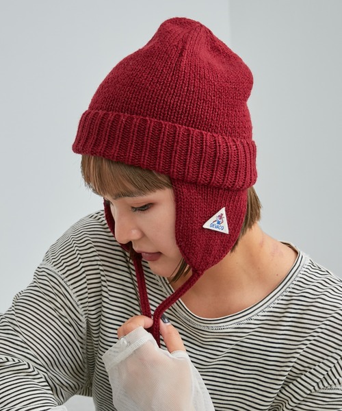 GEVACO（ゲバコ）の「【GEVACO/ゲバコ】イヤーマフニットキャップ（ニットキャップ/ビーニー・レディース・チャコールグレー/ブルー/レッド/ネイビー・ONE SIZE）」の11枚目の写真