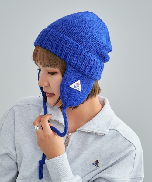 GEVACO（ゲバコ）の「【GEVACO/ゲバコ】イヤーマフニットキャップ（ニットキャップ/ビーニー・レディース・チャコールグレー/ブルー/レッド/ネイビー・ONE SIZE）」の6枚目の写真