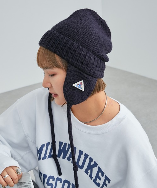 GEVACO（ゲバコ）の「【GEVACO/ゲバコ】イヤーマフニットキャップ（ニットキャップ/ビーニー・レディース・チャコールグレー/ブルー/レッド/ネイビー・ONE SIZE）」の8枚目の写真