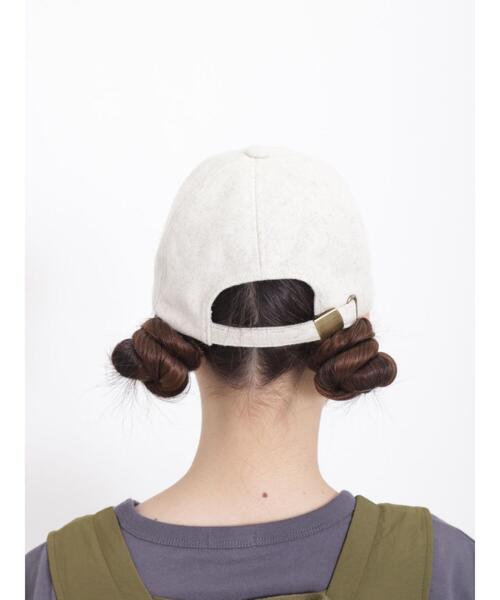 Samansa Mos2（サマンサ モスモス）の「イニシャル刺繍メルトンキャップ（ハット・レディース・モカ/オフホワイト・F）」の9枚目の写真