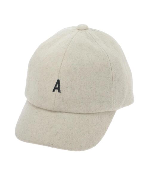 Samansa Mos2（サマンサ モスモス）の「イニシャル刺繍メルトンキャップ（ハット・レディース・モカ/オフホワイト・F）」の15枚目の写真