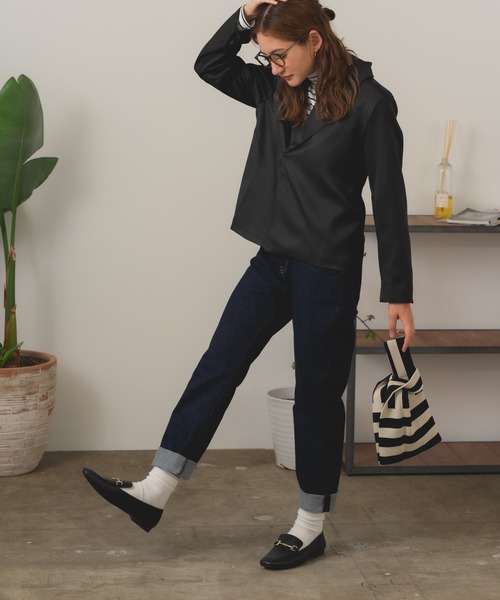 AO2(アオズ)の「Tailored jacket / ショート丈 テーラードジャケット(テーラードジャケット・レディース・アイボリー/ブラック・FREE)」の20枚目の写真