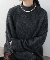モヘアライクハイネックプルオーバー